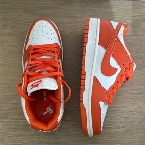 Nike SB Dunk Low Orange and White Shoes